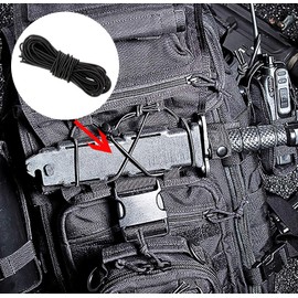 Penta Angel Round Elastic Band 10Yards 3mm Black Heavy Stretch Braided Bungee Strap Cord Handmade String Rope for Sewing and Crafts DIY