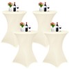 4 Pack Spandex Cocktail Table Covers 32"x43" Stretch Square Corners