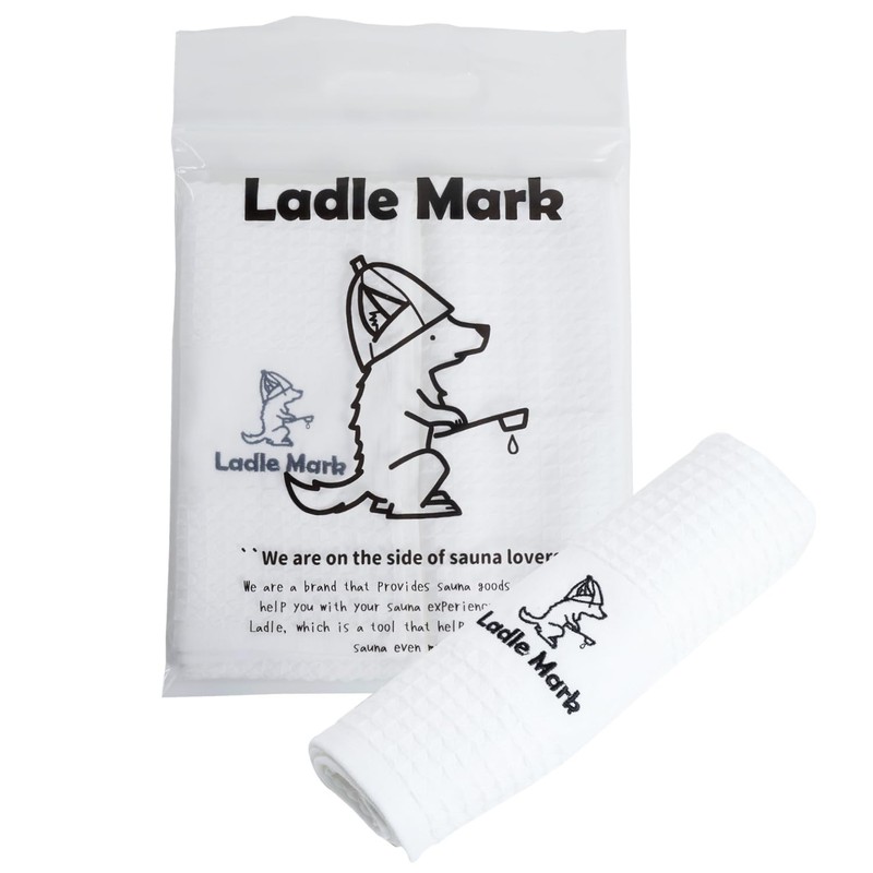 Ladle Mark Hiro Towel for Sauna and Hot Springs, Waffle