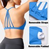 YEOREO Workout Sports Bras for Women Padded Backless Gym Bra