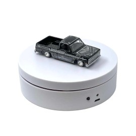 DCD Mini 4.75\" Turntable Display Stand with White Base for 1/64 Scale Model Cars Ride-On Accessories