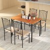 Tangkula Dining Table Set for 4, Dining Room Table Set