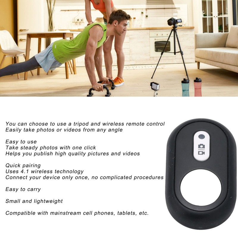 Wireless Camera Remote Shutter Multifunctional Bluetooth 4.1 Remote Shutter for