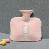 Lettering thermal water bag (800ml) (pink) winter thermal pack