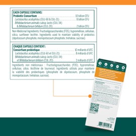 Genestra Brands Genestra Brands HMF Forte Shelf-Stable - Probiotic Supplement - Acidophilus Probiotic & Lactobacillus Acidophilus - Vegan & Gluten Free - 50 Vegetarian Capsules