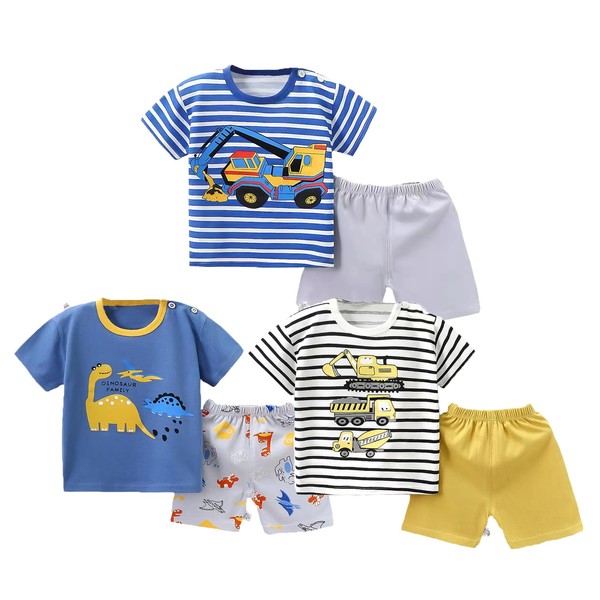 Baby Boy Summer Clothes for Toddler Boys Cotton Dinosaur Short