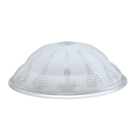 Aspen Creative 23152-11A Clear & Frosted 2 Tone Replacement Glass Shade for Medium Base Socket Torchiere Lamp, Swag Lamp, Pendant, 11-3/4" Diameter x 3-7/8" High, 1 Pack, FROSTED/CLEAR