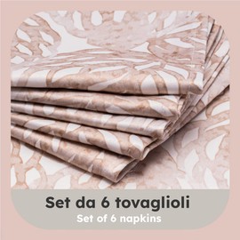 Casaviva® Set of 6 Extra Soft Satin Napkins 40 x 40 cm (Bronze Foil)