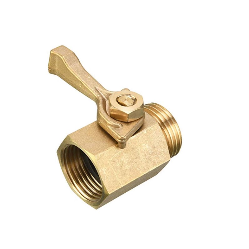 Hourleey 2 Pack Solid Brass Garden Hose Shut Off Valve