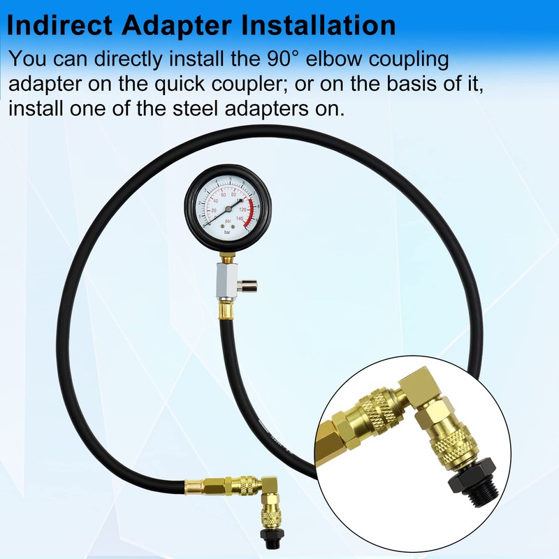JoyFans Oil Pressure Tester Tool, 0-140PSI Oil Pressure Gauge Kit