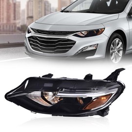 PIT66 Driver Side LH Halogen Projector Headlight Assembly Compatible With Chevy Malibu 2019 2020 2021 2022, Headlamp 84650573, 84494361, GM2502498