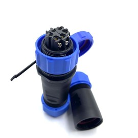 Connector Plug Aviation Plug SP21 6-Pin IP68 6 Pin Solderless Aviation Plug Waterproof and Dustproof Aviation Plug for Outdoor Lamps Uses 500V 25A (12AWG Cable Screw Crimp)