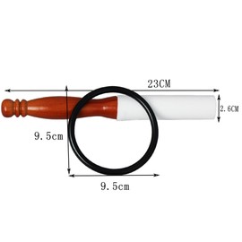 Rubber Mallet Stick Beater for Crystal Singing Bowl Professional Sound Bowl Striker with   Rubber Ring Meditation Bowl Accessory White