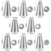Fanshiontide Fanshiontide 8 Pack Large Piping Tips, Seamless Stainless Steel