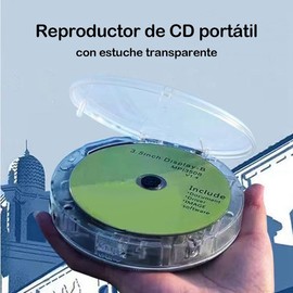 Byttlerom Protable Bluetooth CD Player Transparent Speaker Music with LCD Display Personal CD Player for Home Travel