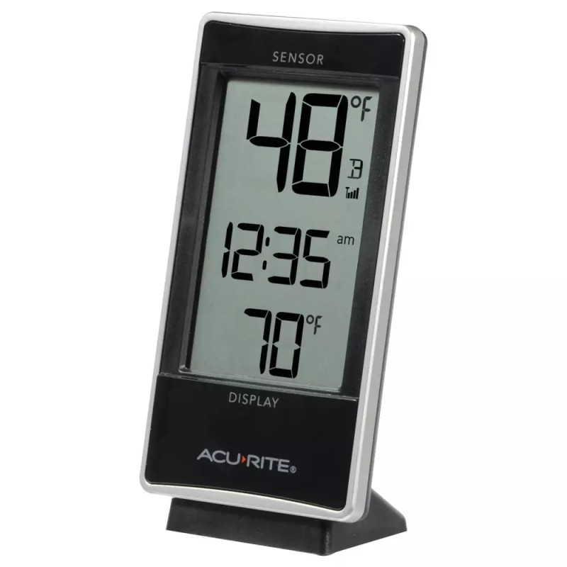 AcuRite 실내외 온도가 있는 AcuRite 02059M 디지털 온도계 흰색 [Multi-Sensor