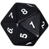 55mm Jumbo D20 Opaque Black with White Numbers