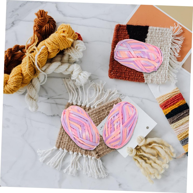 OHPHCALL Bundles of Cotton Yarn for Hand Knitting Crocheting Practical