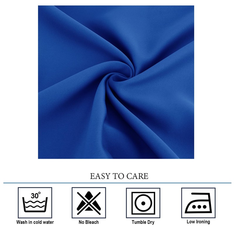 Diraysid Royal Blue Grommet Blackout Curtains for Bedroom Thermal Insulated