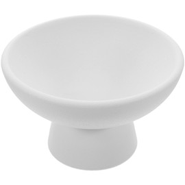 Yardwe Ceramic Fruit Bowl, 5 Inch Footed Bowl Round Dessert Bowl Decorative Bowl for Kitchen Table Decor (White)