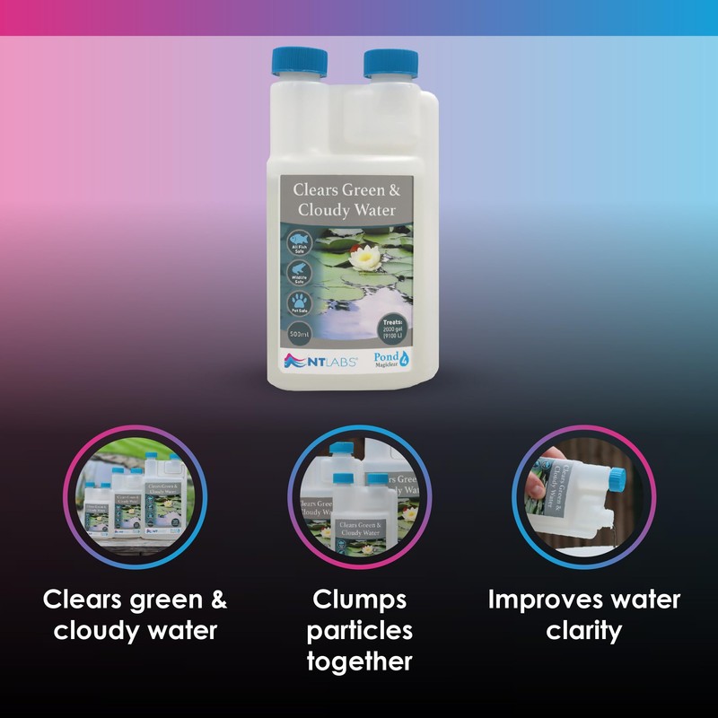 NT Labs Pond Magiclear, Clears Green and Cloudy Water, Control