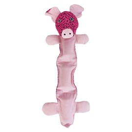 Moysoon Squeaky Plush Dog Toys for Small, Medium, Large Breeds, Soft and Durable Daily Companionship Toy, Supporting Active Play and Chewing by Indoor/Outdoor Pets Gift(Pink Pig)