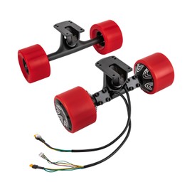 YUNLAIGOTOP Dual Motor Set, 250W Drive Scooter Hub Motors Speed Skateboarding Equipment with Good Connectors, DIY Brushless Hub Motor Kit for Long or Short Skateboards up to 35.43inch (Red)