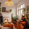 Rattan Light Fixtures Ceiling Flush Mount Boho Chandelier Bedroom Chandelier