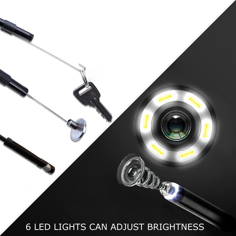 6LED Stepless Dimming Endoscope Camera 7mm High Definition Pipeline Machinery