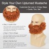 Yan Dream Men Short Auburn Curly Fake Beard Classic Full