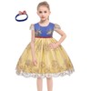 WOCINL Little Girls Christening Embroidered Backless Bowknot Dress Wedding Birthday
