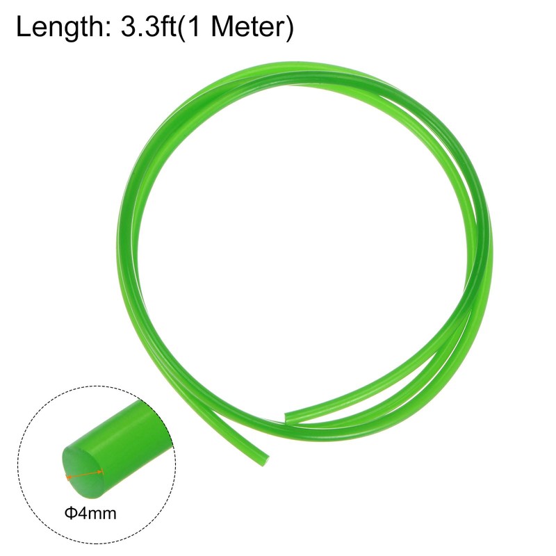 sourcing map Polyurethane Round Belt 4 mm Diameter 3.3 ft