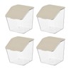 4PCS Kitchen Storage Box Wall Mount Plastic Food Container with
