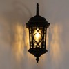WUPYI Black Outdoor Wall Light Lantern Fixtures,21" H Waterproof Wall-Mount