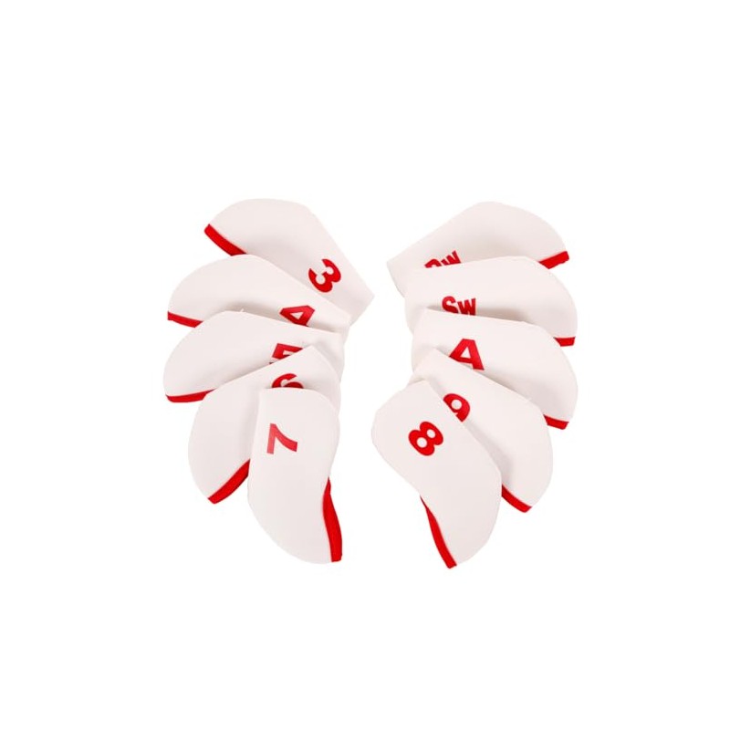 Golf Club Iron Head Covers 10 Piece Set Headcover Protector