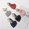 Amily Heart Key Chain, Leather, Leather, Key Ring, Women's, Men's,