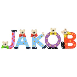 Playshoes Children's Wooden Letters Name Set Jakob - Assorted