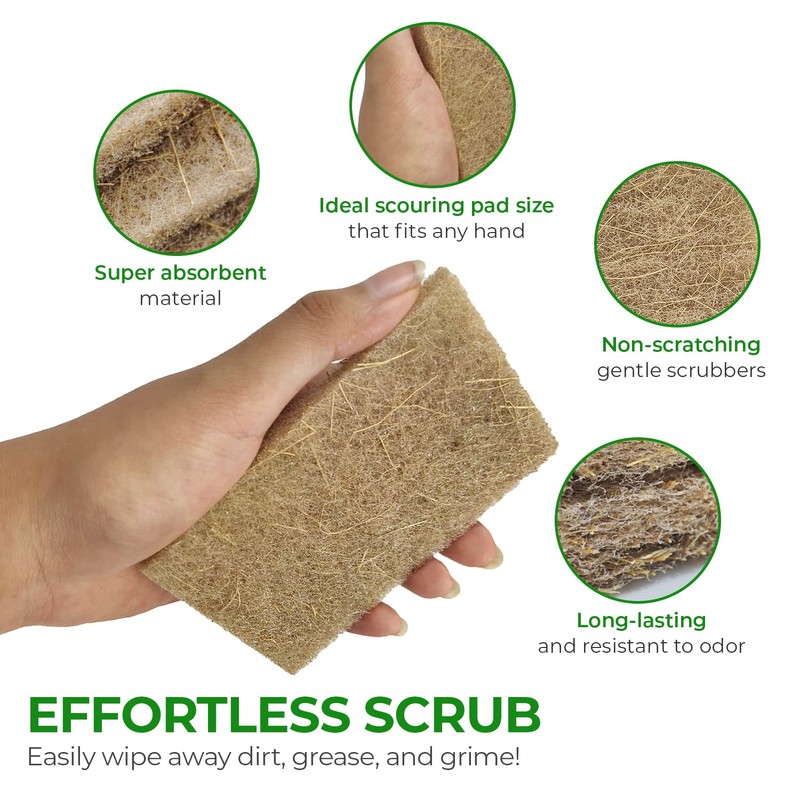 AIRNEX Biodegradable Scrubbing Pads for Dishes - Pack of 24
