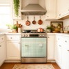 Oven Door Curtain Hook and Loop Straps Design Stove Skirt