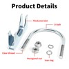2 Pcs 45mm(1-3/4") Exhaust Clamp, Muffler U-Bolt Clamps, Special Clamp