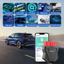 WRQIOO OBD2 Diagnostic Device Bluetooth 5.4 OBD Adapter, Car Reader for All Cars, Reader Car with Full Systems Diagnostics, OBD Scanner for iOS and roid