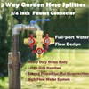 3 Way Garden Hose Splitter,Heavy Duty Brass Valve Garden Hose