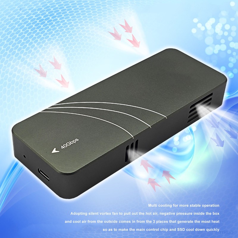 USB4.0 SSD Enclosure 40Gbps to NVMe Mobile M.2 Hard Drive