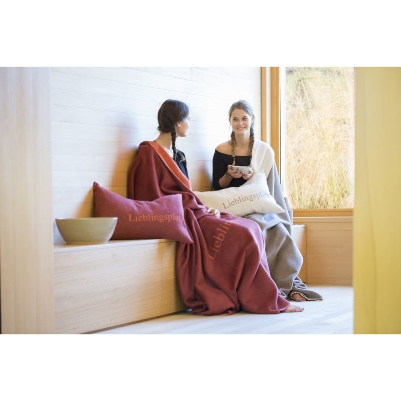 Kissenhülle ""Lieblingsplatz"" rauch 40/60cm