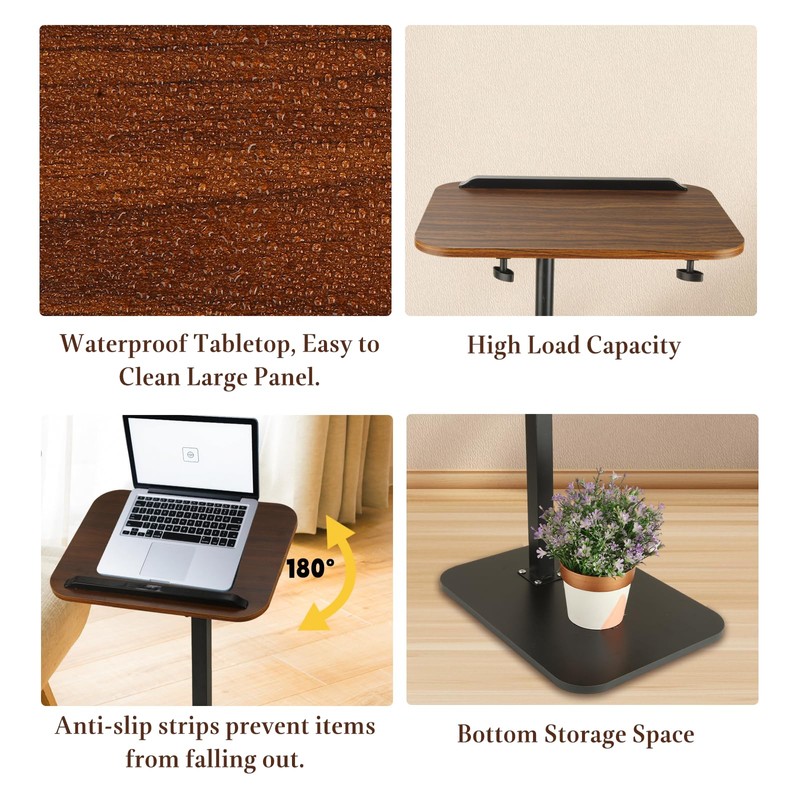 GBACHOOSE Sofa Armrest Tray Table for Couch, TV Tray Table