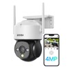 ZOSI 4MP WLAN Outdoor Surveillance Camera, Pan/Tilt WiFi Dome Camera