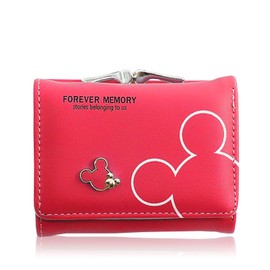 Spldsun Small Wallet, Slim Wallet with Coin Pocket, Wallet with Card Slots, Store and Protect ID, Credit Cards, Money, Photos, red, With cartoon patterns