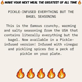 Pickle-infused Everything But The Bagel Seasoning Jumbo 180g Shaker. All Purpose Finishing Seasoning for Meat and Vegetables. Gourmet Everything Bagel Seasoning by The GOAT Seasoning Blends UK