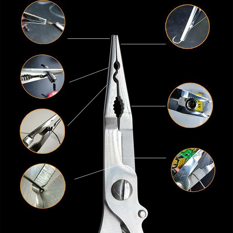Fishing Scissors Pliers Stainless Steel Multi Tools,for Hook Remover Line