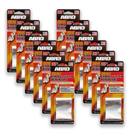 ABRO Exhaust Tape: Muffler Repair Kit, High Temp Aluminum Bonding Agent Exhaust Leak Tape, Fast, Economical, Permanent Solution to Stop Noise and Seal Out Dangerous Fumes, No Special Tools Required